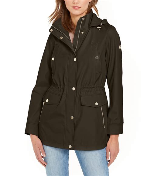 michael kors women leather jacket bloomingdales|michael kors anorak jacket women.